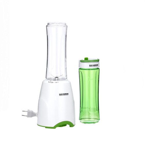 Severin Smoothie Mix & Go, ca. 300 W, ca. 600 ml, Mixer und Trinkbehälter in Einem, Edelstahlmesser, 2 spülmaschinengeeignete und