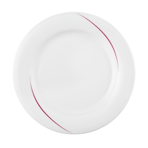 Seltmann Teller flach 21 cm Fahne, Form: Laguna, Dekor: 34622 bordeaux Flanken