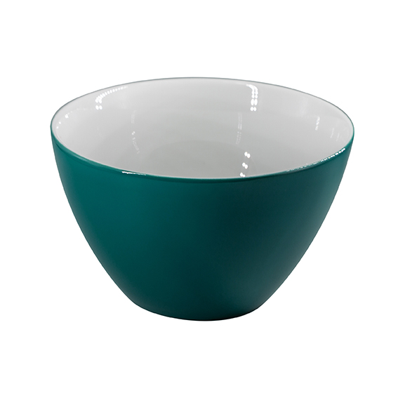 Schüssel 21 cm - Form: Table Selection - Dekor, 79933 türkisgrün - aus Porzellan. Hersteller:, Eschenbach. "Made in Germany".