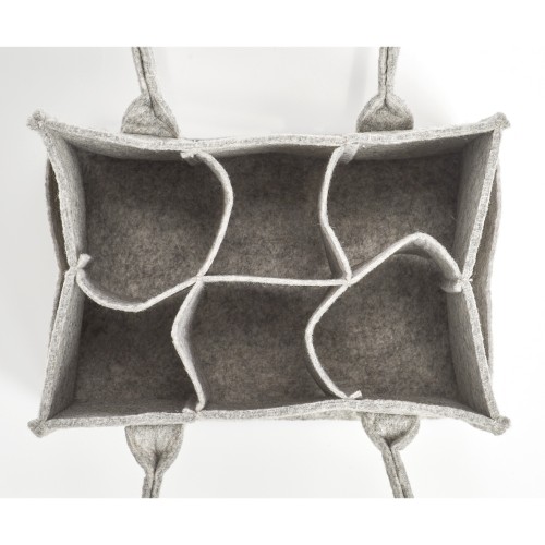 Tragetasche für 6 Flaschen, Filz. Länge: 235 mm. Breite: 165 mm. Höhe: 390 mm