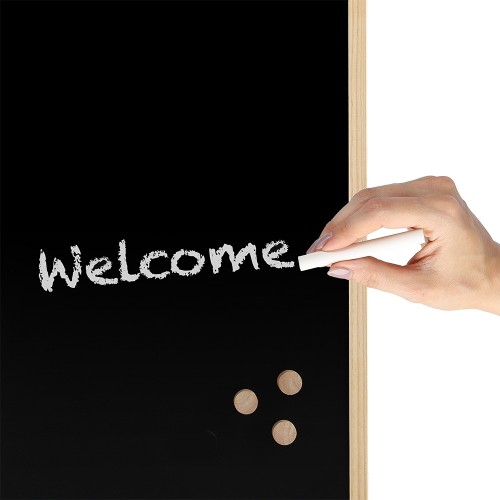 Kreide-/Magnettafel, Metall/Kiefer / Maße: 40x60 cm