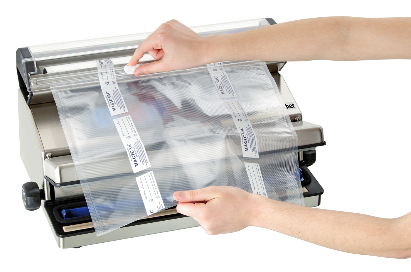 Bartscher Vakuumierer 400M | Vakuumkontrolle:Elektronisch | Maße: 55 x 32,5 x 27,0 cm. Gewicht:12,5 kg