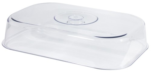 Ersatzhaube für Rechteckiges Tablett aus Edelstahl 18/0, hochglänzend, Haube aus Luran, temperaturresistent zwischen -40C und +95C,