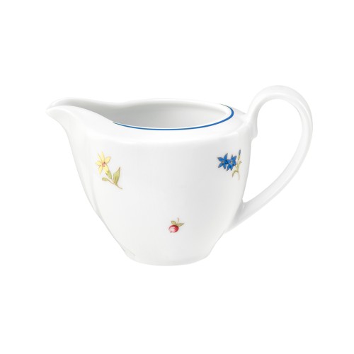 Seltmann Gießer 1 0,15 l, rund, Form: Community, Dekor: 57390 Streublume blaue Linie, hohe Kantenschlagfestigkeit, Made in Germany