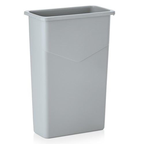 Abfallbehälter. Deckel aus Polypropylen. Material: Polypropylen. Inhalt in Litern: 75. Farbe: lichtgrau.