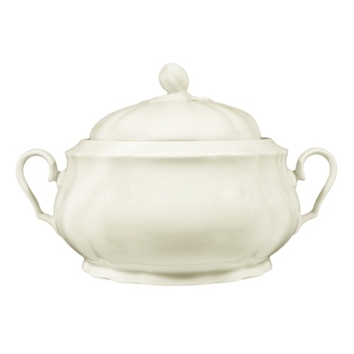 Seltmann Schüssel mit Deckel, Form: Marieluise, Glasur: elfenbein, Dekor: 00003
