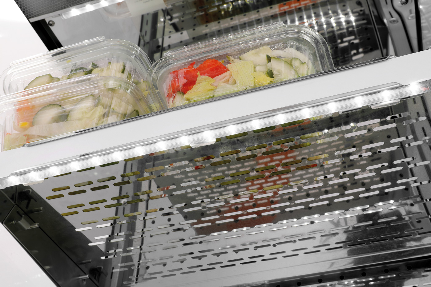 Bartscher Wandkühlregal "Rimi" | AnzahlRegalböden: 3 | Maße: 49 x 67,5 x 174,2 cm.Gewicht: 94,6 kg