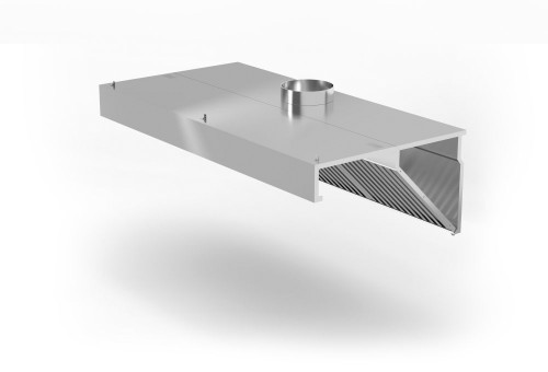 Dunstabzugshaube Wandmontage, HENDI, Profi Line, mit LED-Beleuchtung, 1200x700x(H)450mm