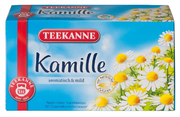 Teekanne Kamille - aromatisch und mild Glasportion ohne Einzelumhüllung Inhalt: 50 Beutel