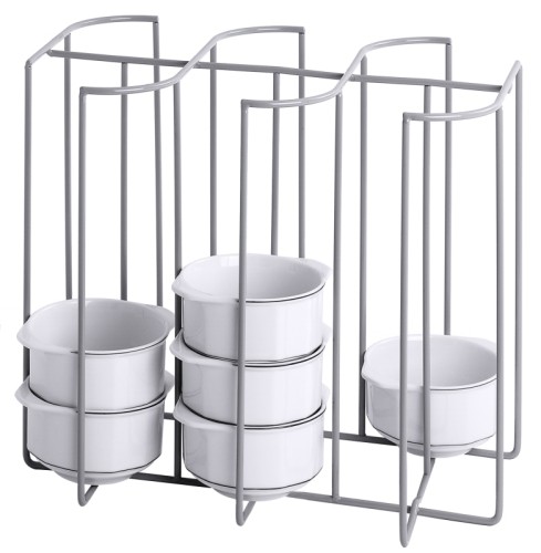 Suppentassenhalter für Tassen bis Ø 10,7 cm aus verschweißtem, kunststoffummantelten Stahldraht, sehr stabile Qualität, ideal zum