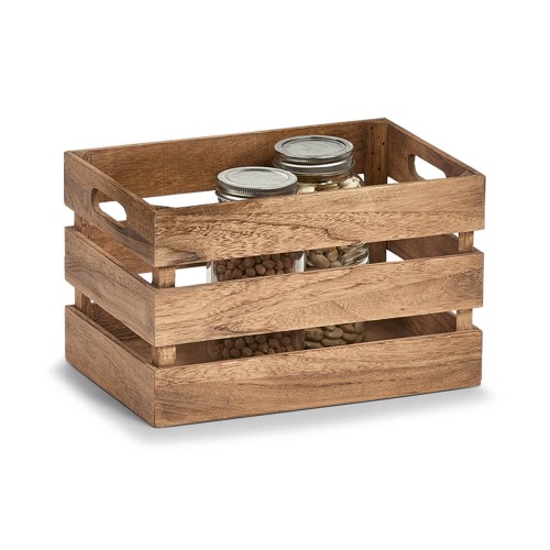 Aufbewahrungs-Kiste, Holz lackiert, 31x21x19 cm. Farbe: natur. Diese praktische Aufbewahrungskiste wurde aus hochwertigem Holz gefertigt und