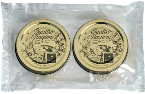 Quattro Stagioni Metallschraubdeckel 70mm * - für Henkeldose 41,5cl - Bormioli Rocco Professional