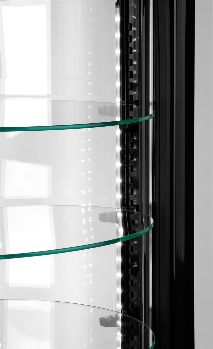 Bartscher Kuchenvitrine 100L | Art derVerglasung: Doppel-Verglasung ,Rundum-Verglasung| Maße: 49,5 x 49,5 x 106,5 cm. Gewicht: 50,8 kg