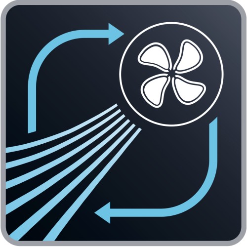 Rowenta Air Force Intense 2-in-1 Ventilator und Lufterhitzer, Air Circulator Technology, Laufruhe-Einstellung, Multi-Oszillation,