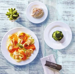 Arcoroc Intensity White Teller flach 24cm, in der Farbe Weiß, aus Opal, Mikrowellen- und Spülmaschinen geeignet