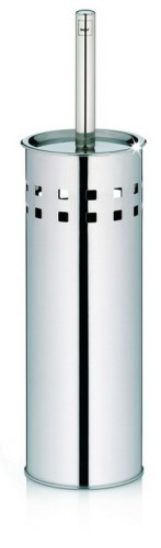 Kela Wc-Garnitur Bodo Edelstahl silber glänzend 38cmh 10cmØ