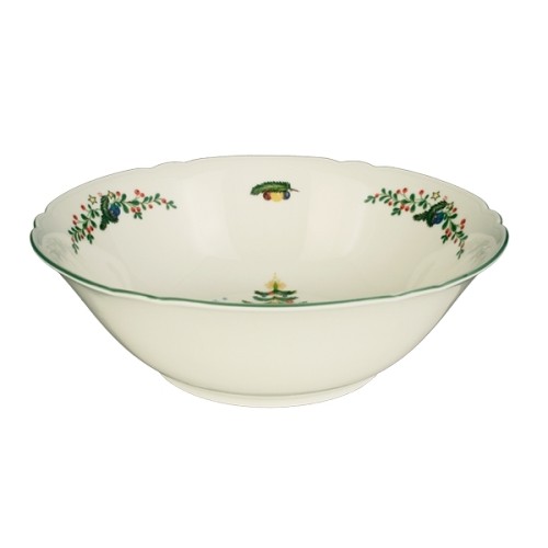 Seltmann Schüssel rund 23 cm, Form: Marieluise, Glasur: elfenbein, Dekor: 43607 Weihnachten