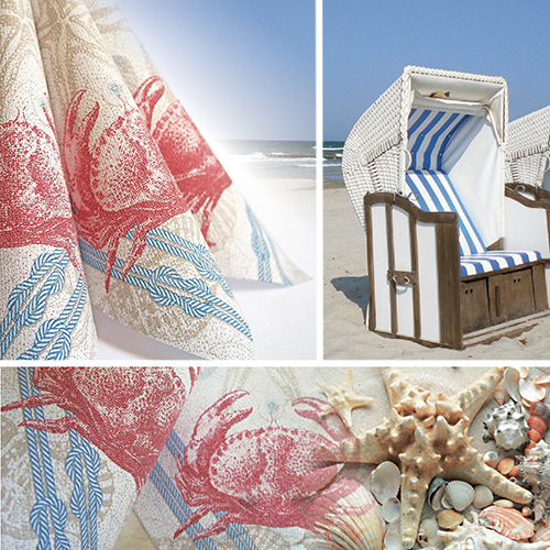 PAPSTAR 50 Servietten "ROYAL Collection" 1/4-Falz 40 cm x 40 cm "Krabbe"