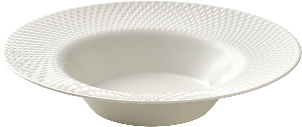 Purity Teller tief rund Fahne Relief 24 cm Höhe: 5,8 cm von BAUSCHER