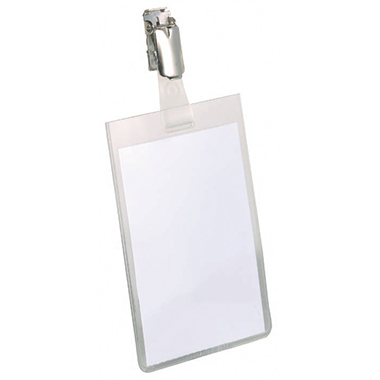 DURABLE Namensschild 60 x 90 mm (B x H) drehbarer Clip transparent 25 St./Pack.