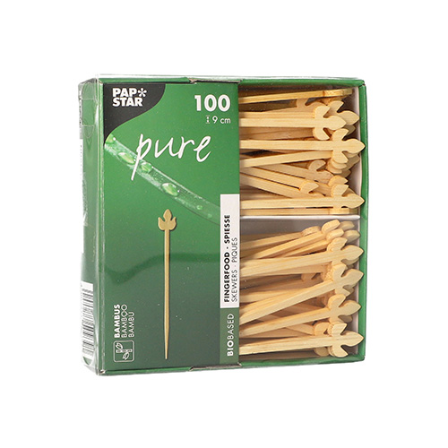 100 Fingerfood - Picker "pure" 9 cm "Lily" von PAPSTAR