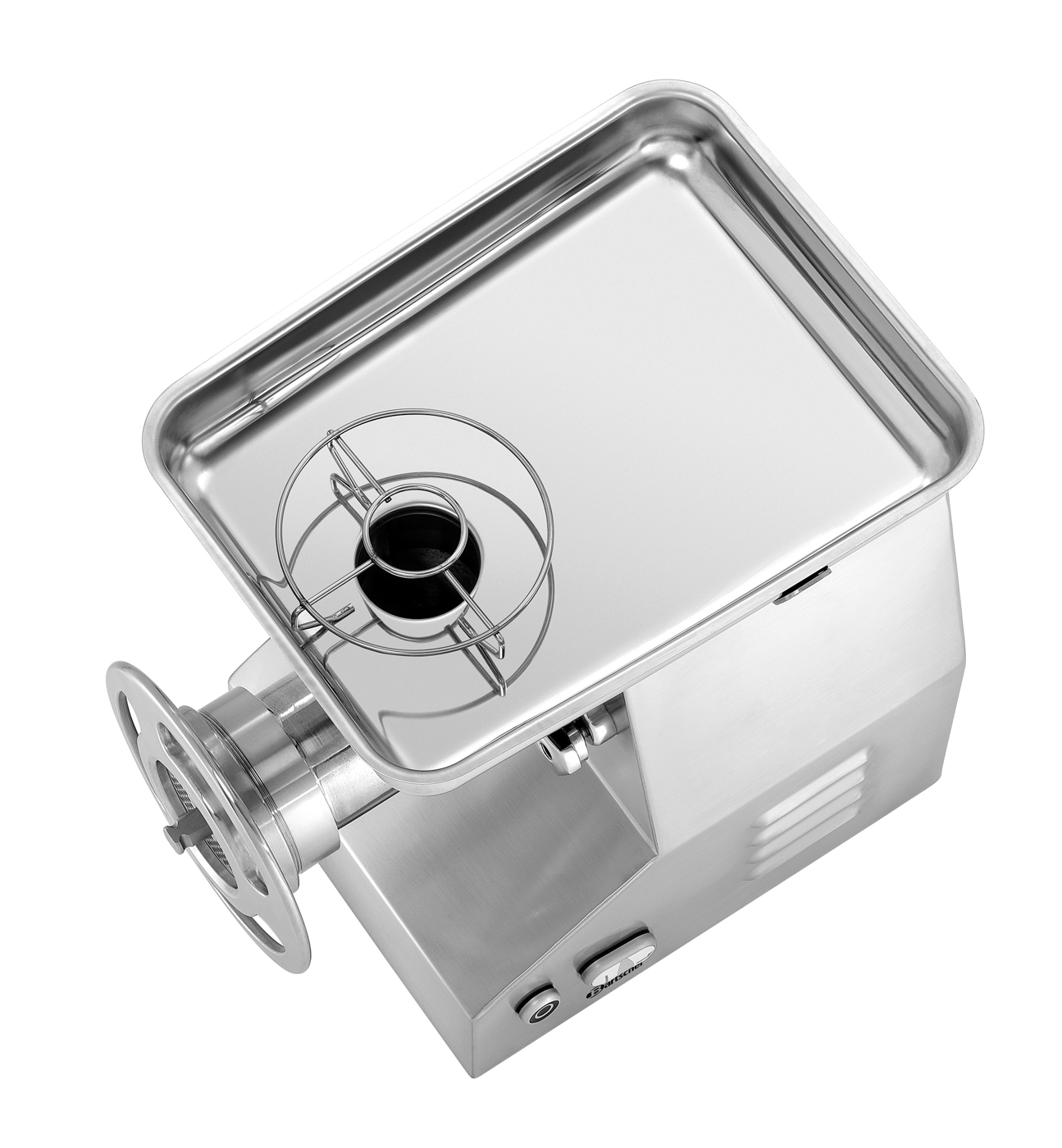 Bartscher Fleischwolf FW500US | Spannung: 400 V |Maße: 41,5 x 56,5 x 68,0 cm. Gewicht: 42,2 kg