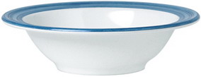 WACA Schüssel BISTRO in weiß-blau, aus Melamin. Durchmesser: 14 cm. Kapazität: 0,2 l.