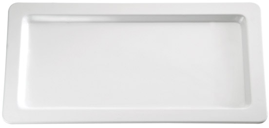 GN 1/2 Tablett -APART- 32,5 x 26,5 cm, H: 2,5 cm Melamin, weiß spülmaschinengeeignet stapelbar nicht mikrowellengeeignet