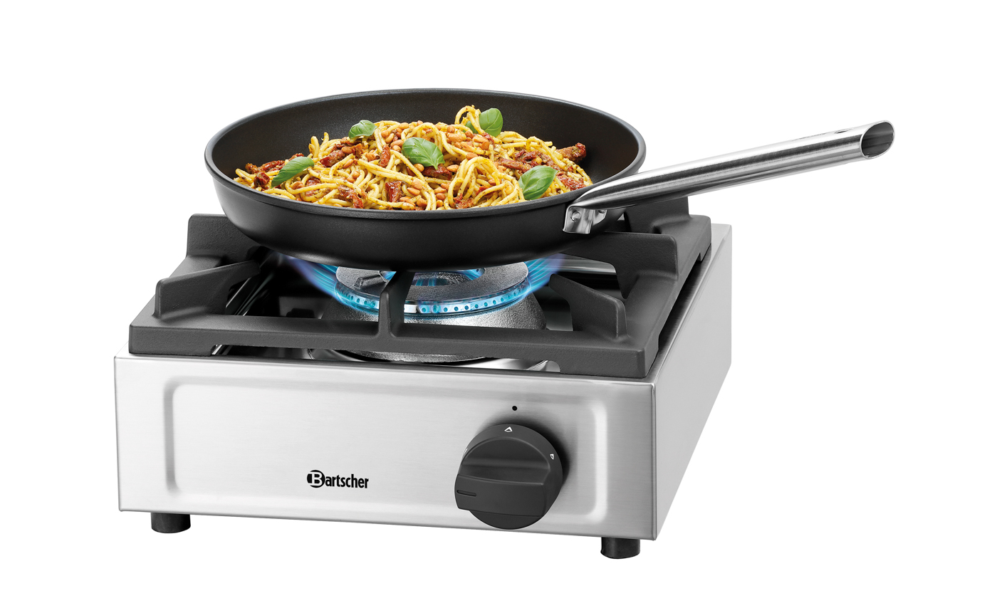 Bartscher Gaskocher 1K650 | Gasbrenner:Zweikreisbrenner | Maße: 35 x 35 x 17,0 cm.Gewicht: 10,8 kg