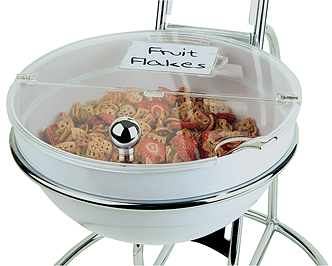 4-stufige Buffet-Leiter NEW YORK inkl. Glasschale, Maß: ca. 39 cm x 31 cm x 66 cm.