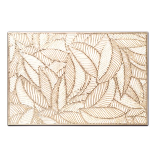 Platzset "Farn", Kunststoff, gold. Länge: 450 mm. Breite: 300 mm. Höhe: 1,1 mm