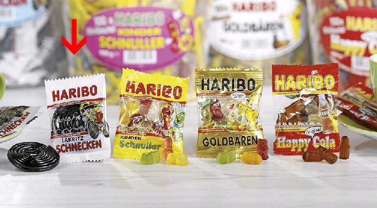 Haribo Rotella Schnecken 100 Minibeutel à 10 g.
