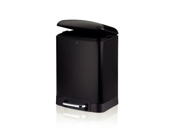 KELA Treteimer Davino 6 Liter, aus Edelstahl, Farbe: silber matt, Länge: 22,5cm, Breite: 20,5cm, Höhe: 32,5cm