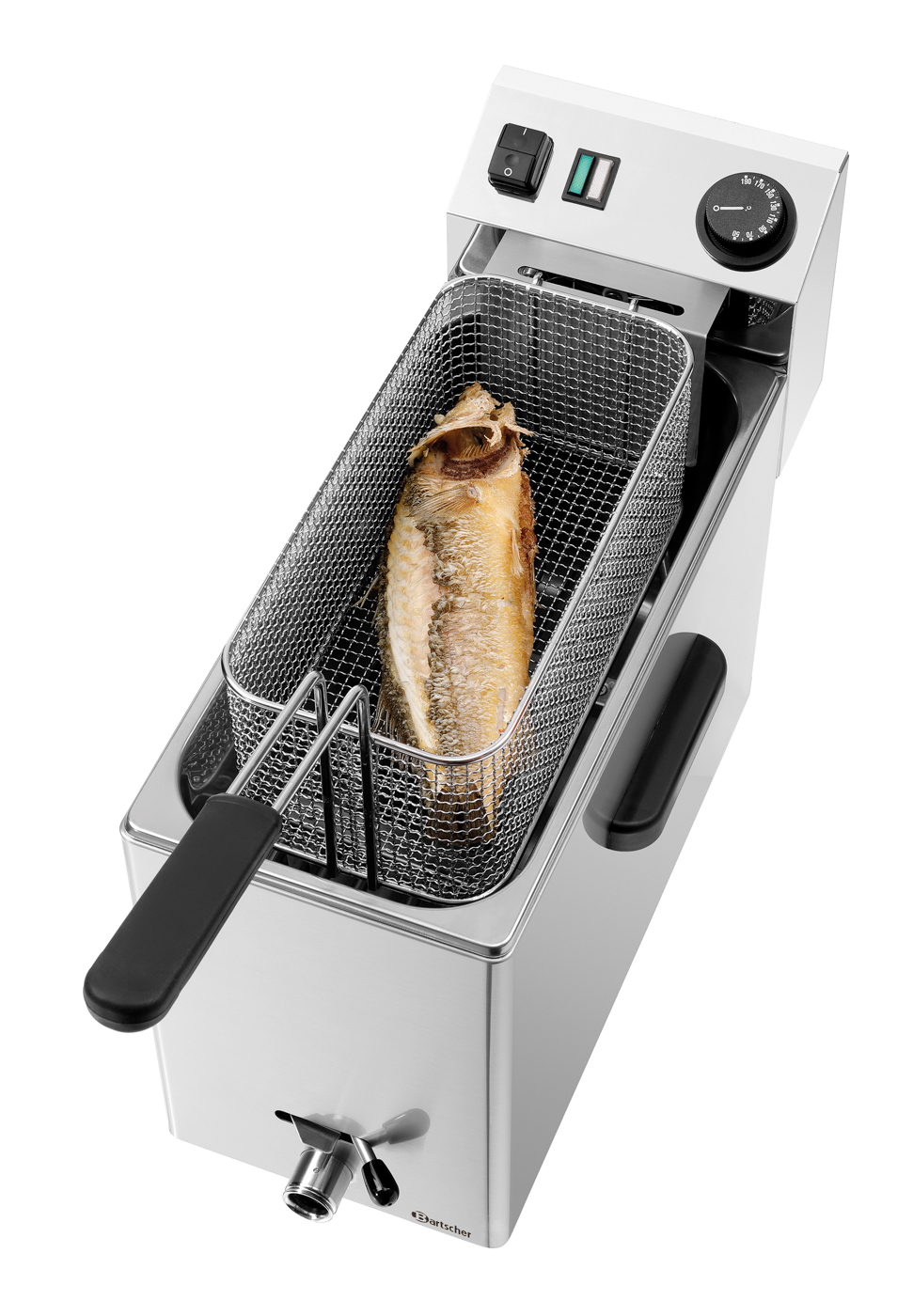 Bartscher Fritteuse SNACK XL Plus |Eigenschaften: Schaltkasten mit Heizelement,abnehmbar | Maße: 24,5 x 72 x 47,0 cm. Gewicht: 8