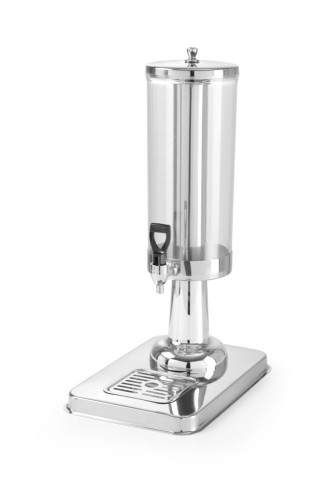 Saftspender 3 Liter mit Eiszylinder zum Abkühlen. Einfach zu reinigen mit Tropfschale.