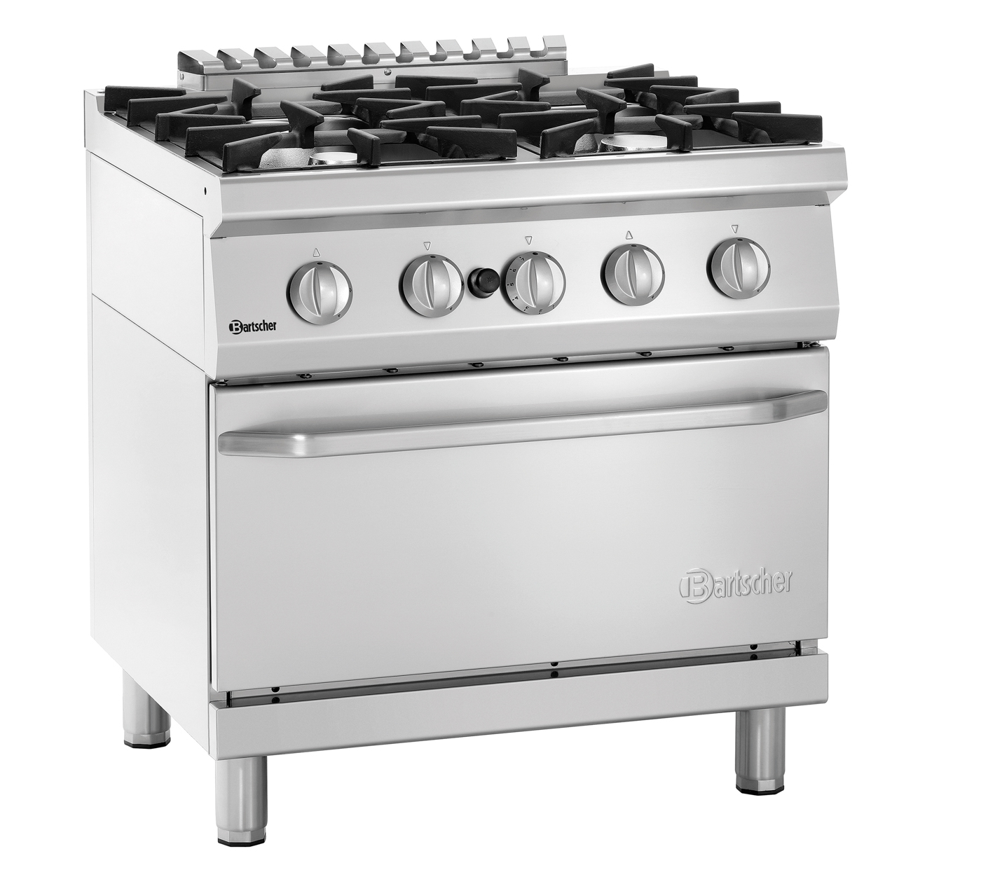 Bartscher Gasherd 70040 GB21 | Pilotflamme: Ja |Maße: 67,5 x 70 x 92,0 cm. Gewicht: 115,4 kg