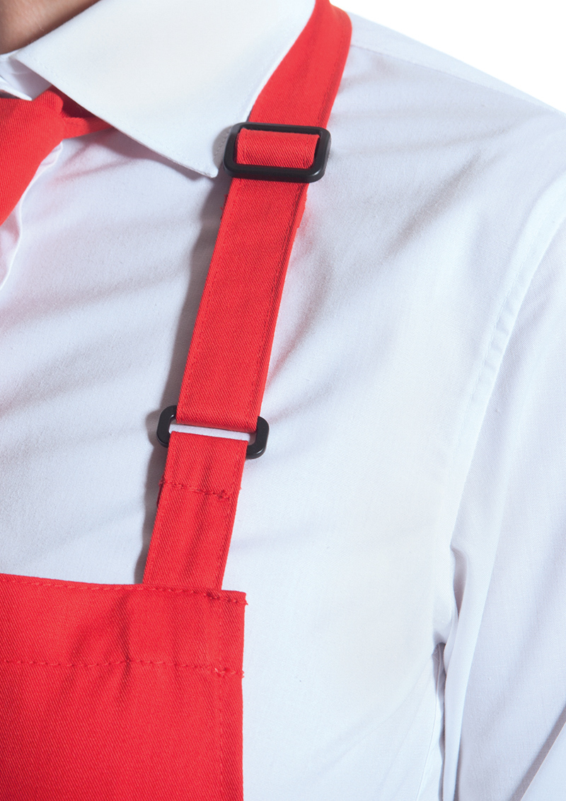 Latzschürze Basic mit Schnalle und Tasche - Maße: 75 x 90 cm (Breite x Länge)