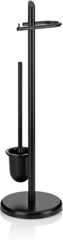 KELA Toilettengarnitur Ken Metall schwarz 73,0cm 22,0cmØ