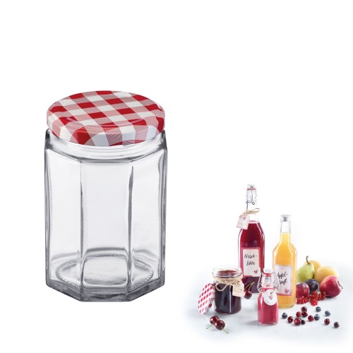 Westmark 6 Gläser »Eckig« 270 ml, ø 63 mm, mit Schraubdeckeln