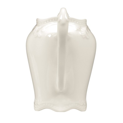 Seltmann Milchkännchen 0,16 l, rund mit Relief, Form: Rubin, weiss cream, hohe Kantenschlagfestigkeit, Made in Germany