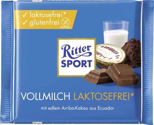 Ritter Sport Schokolade Vollmilch laktosefrei 100G