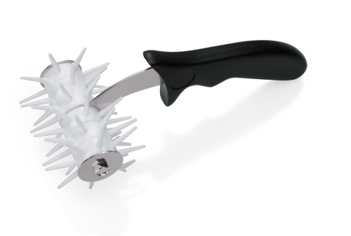 Stipproller. ABS Kunststoff. mit ABS Kunststoffgriff - mit langen Stippen. Maße: 23 x 9 cm.