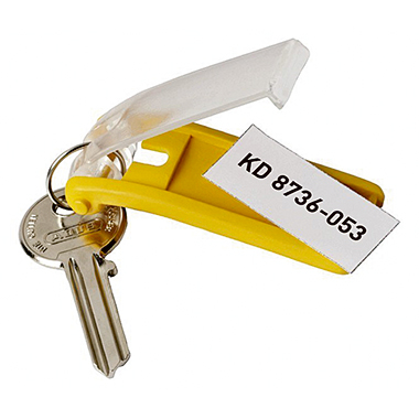 DURABLE Schlüsselanhänger KEY CLIP 7 x 2,9 x 1,2 cm (B x H x T) Kunststoff farbig sortiert 6 St./Pack.