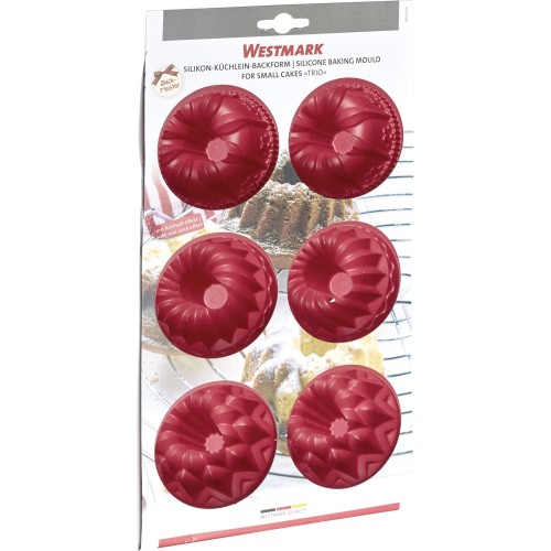 Westmark 6er Silikon-Küchlein-Backform »Trio«, rot