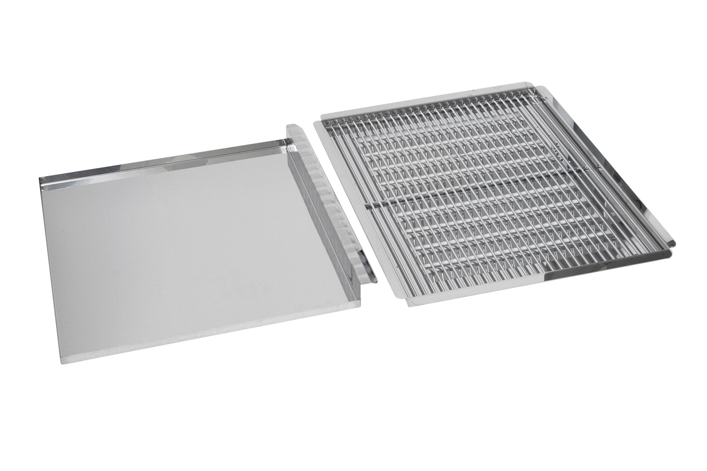 Bartscher Grillrost-Set TB1100 | Set bestehendaus: 1 Grillrost, Stahl, verchromt ,1Flammenabdeckung | Maße: 65,5 x 52,5 x 5,5 cm.