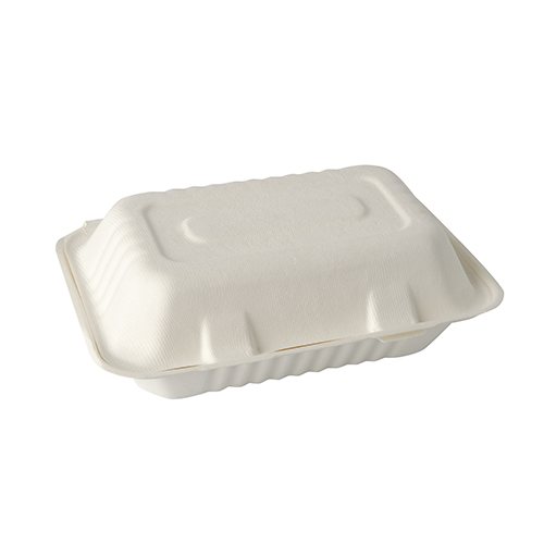 500 Menüboxen, Zuckerrohr ungeteilt 7,9 cm x 15,5 cm x 23 cm weiss von PAPSTAR