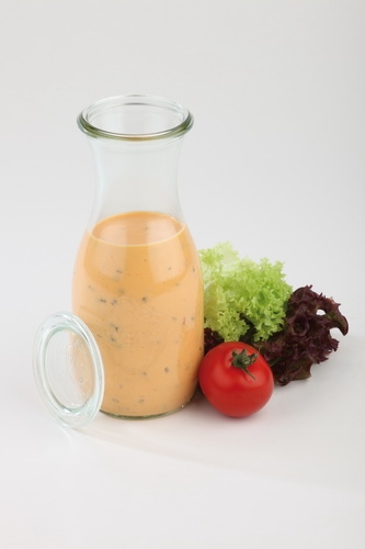 Weck-Saftflaschen mit Deckel 12-teiliges Set 0,5 Liter, H: 19 cm Set bestehend aus: 6 Flaschen + 6 Deckel kartonverpackt (76