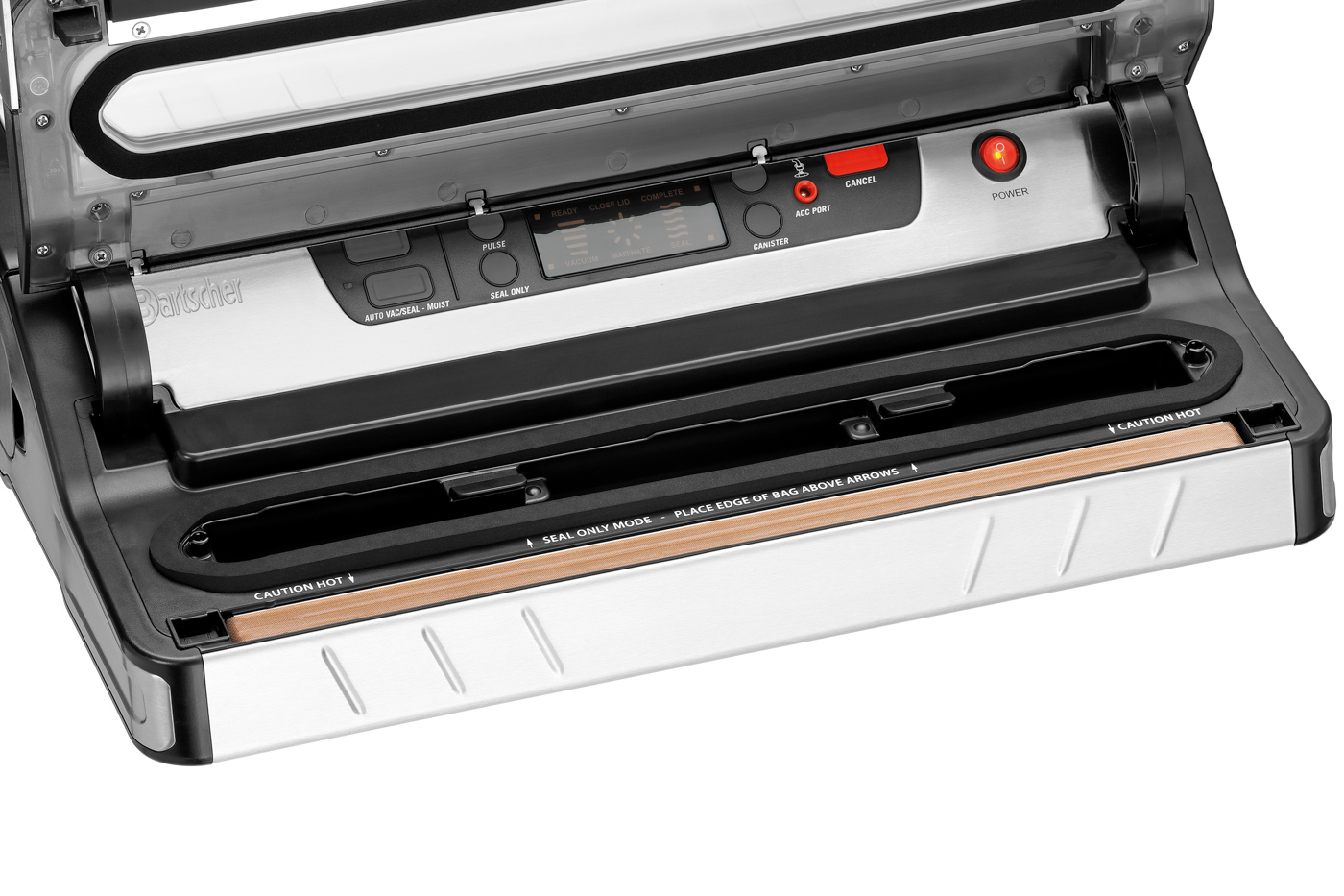 Bartscher Vakuumiergerät 420/20L |Vakuumkontrolle: Elektronisch | Maße: 50 x 39,5 x14,0 cm. Gewicht: 6,6 kg