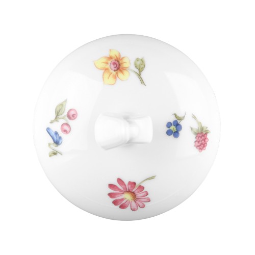 Seltmann Deckel zur Teekanne 1,1 l, rund mit Relief, Form: Sonate, weiss4032 Nostalgie, hohe Kantenschlagfestigkeit, Made in Germany