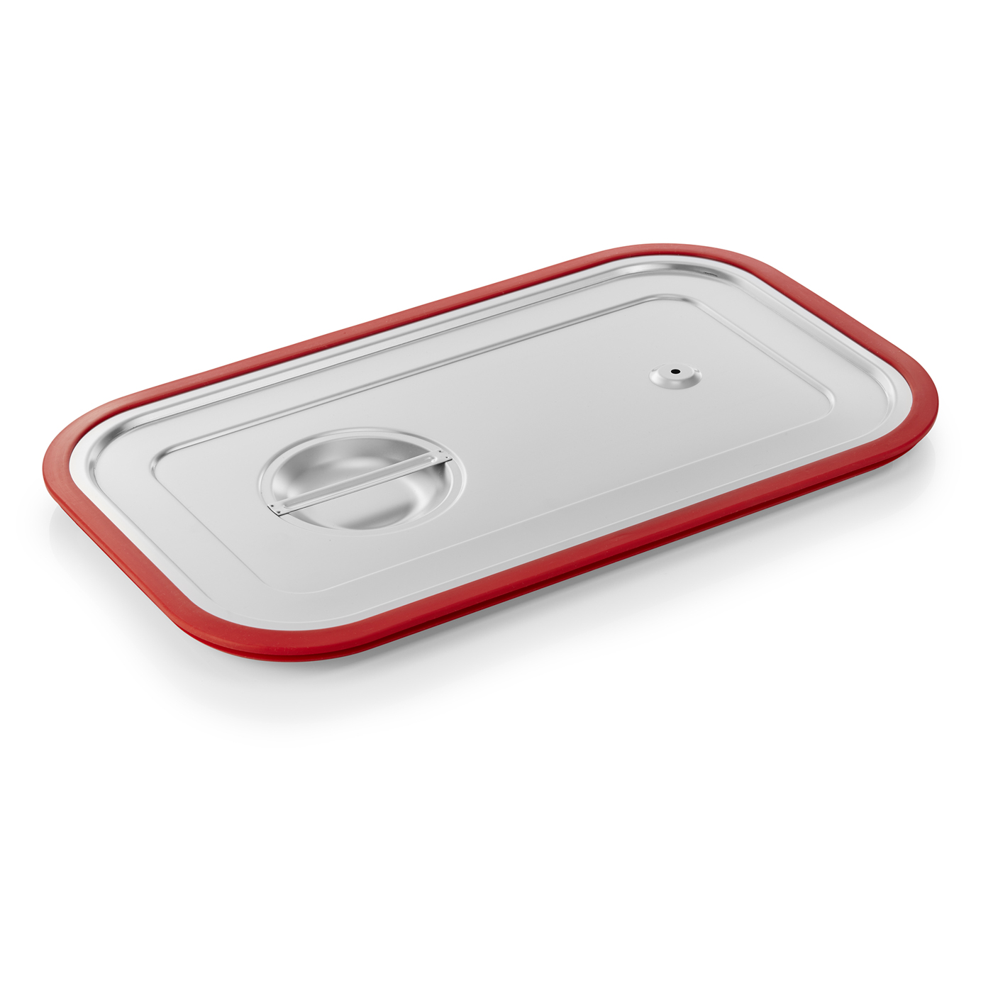 GN Deckel 1/1, mit umlaufender Silikondichtung Mit umlaufender Silikondichtung und Loch gegen Unterdruck